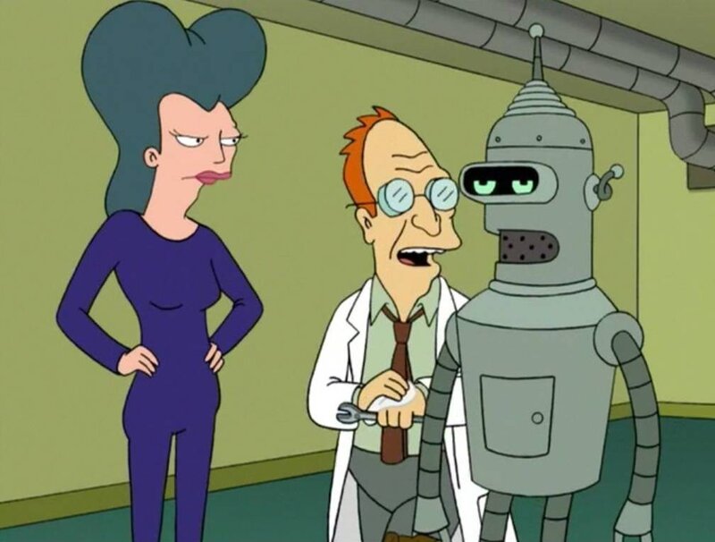 Futurama characters in lab