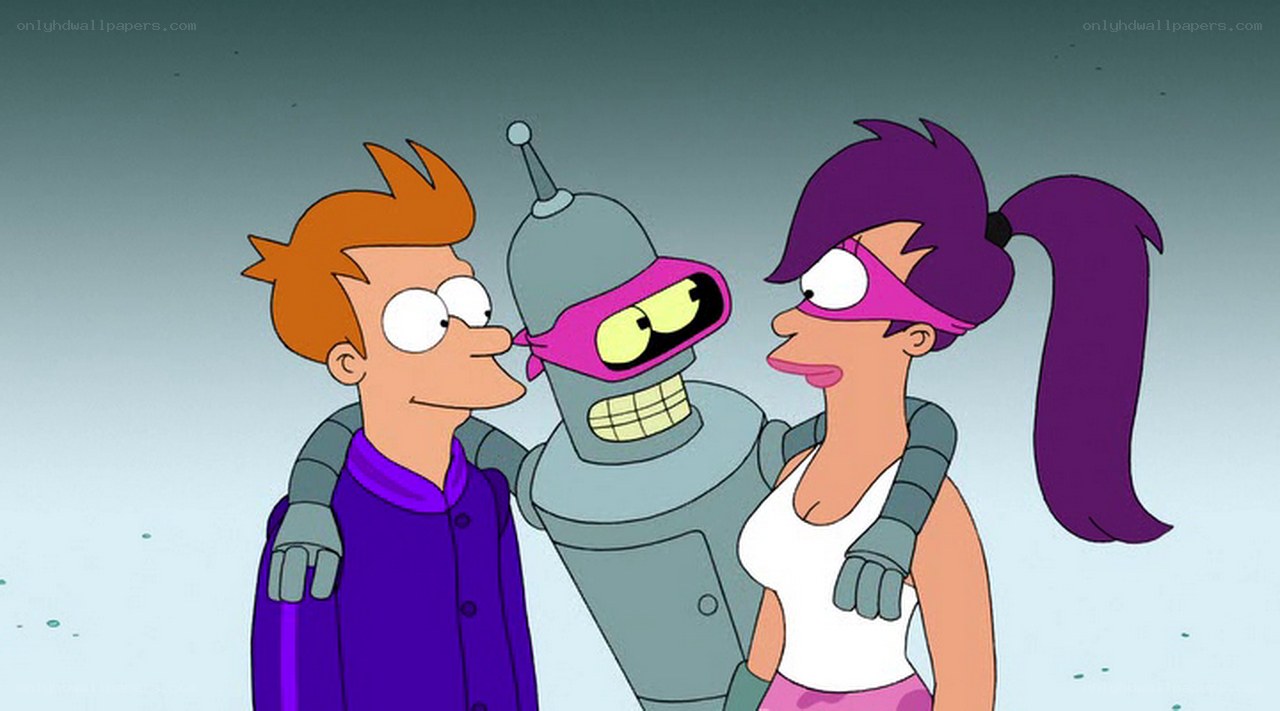 Futurama characters in masks