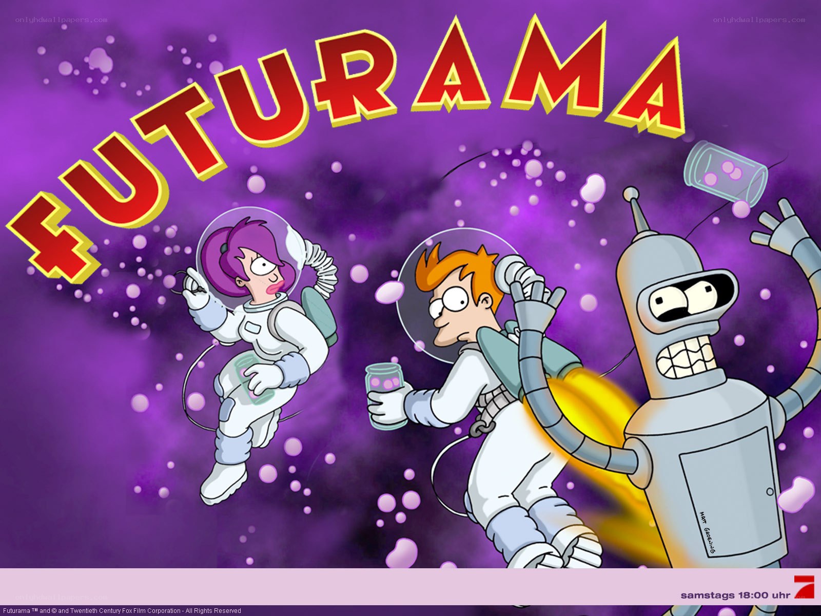 Futurama characters in space