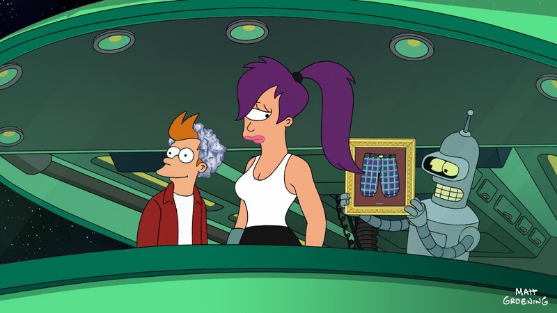 Futurama Characters in Spaceship — Green