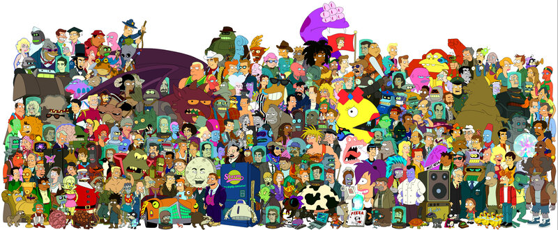 Futurama Characters — Yellow, Chaotic