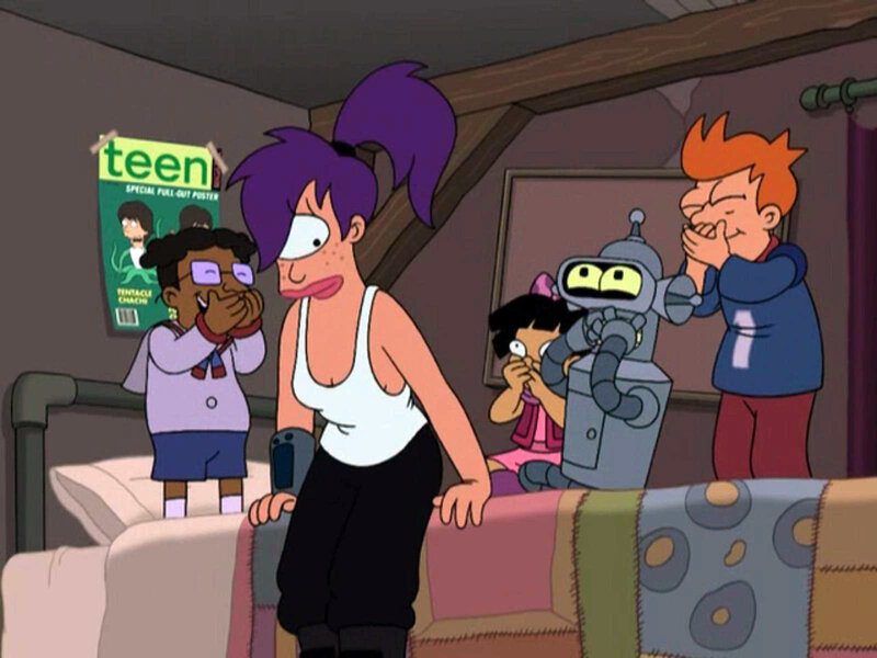 Futurama kids in bedroom