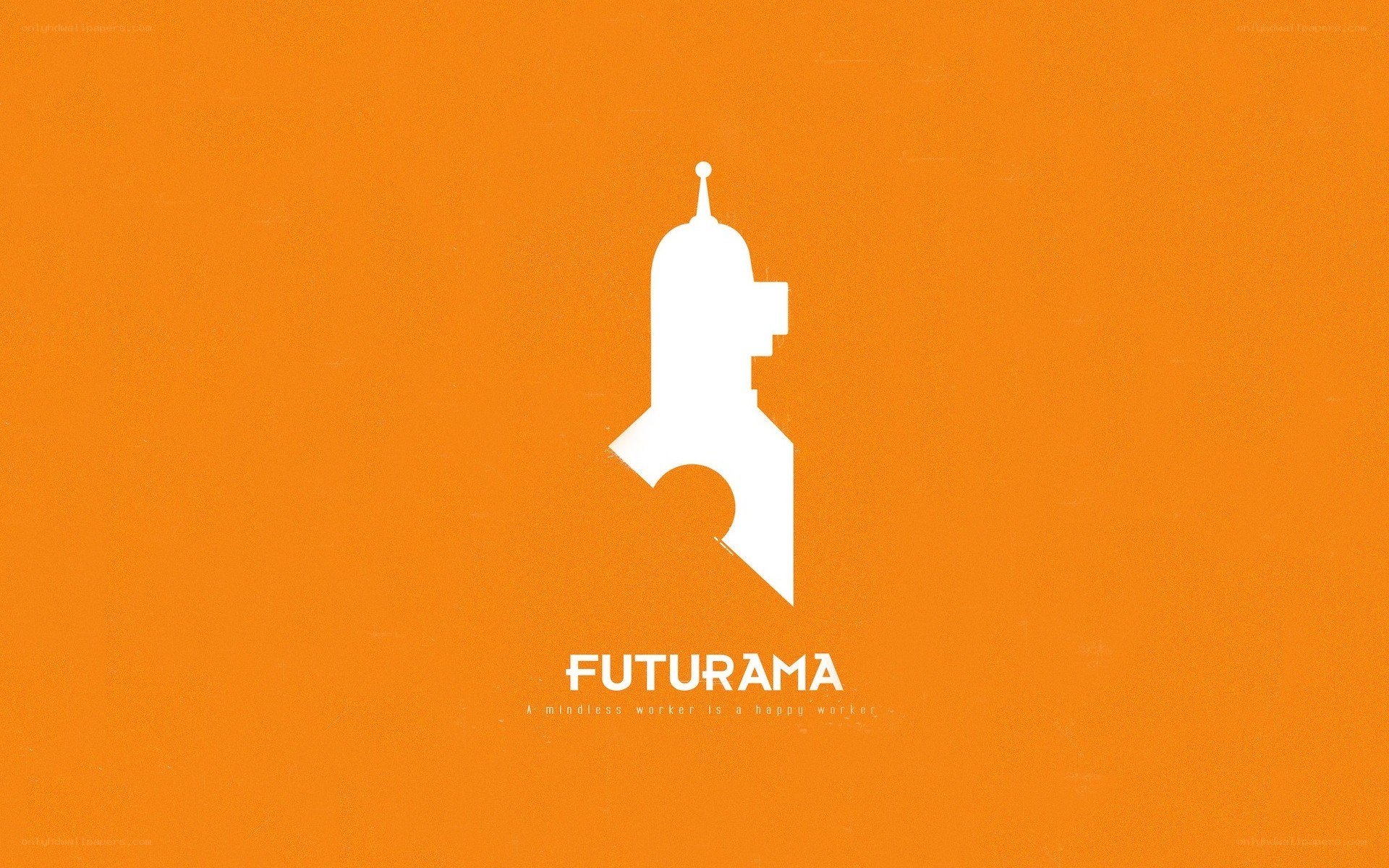 Futurama logo on orange