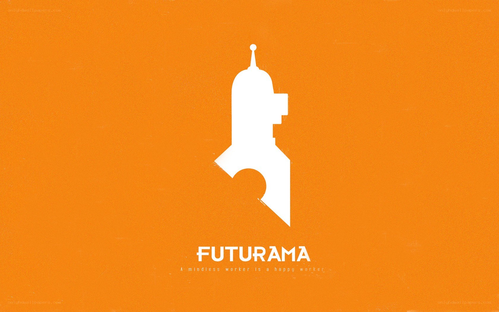 Futurama logo on orange