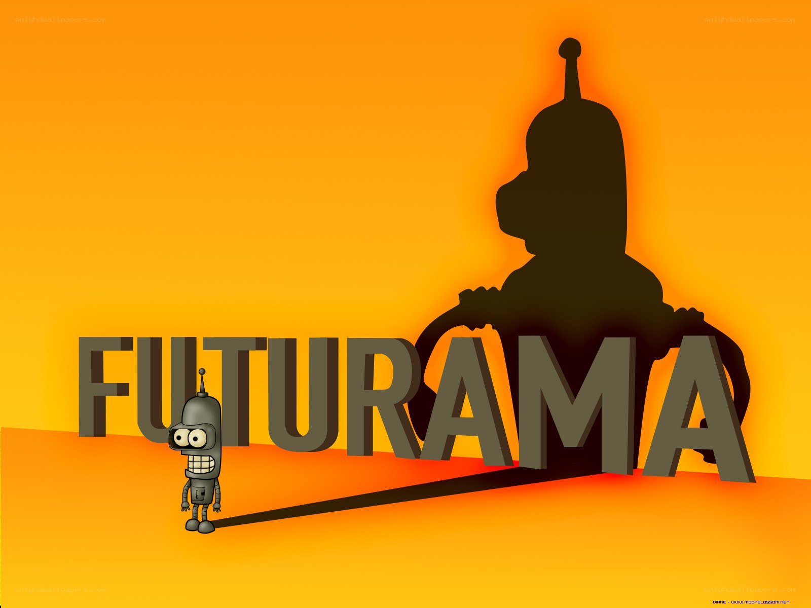 Futurama logo with Bender