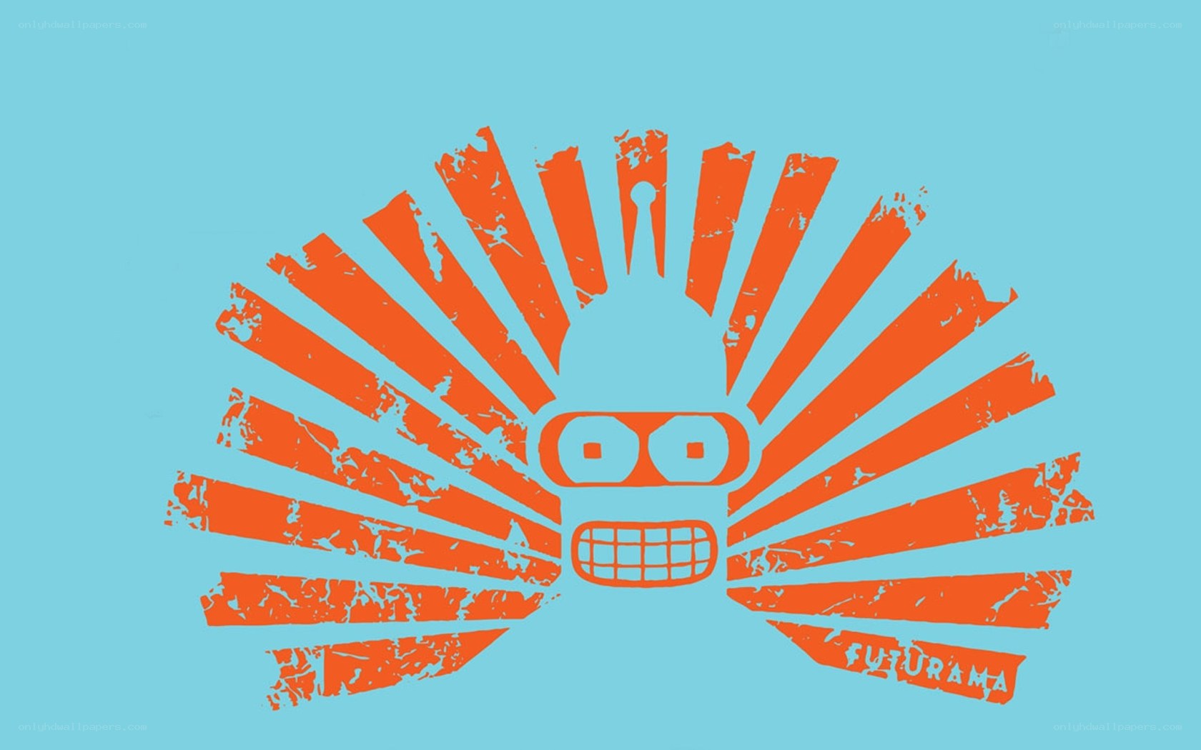 Futurama logo with sunburst