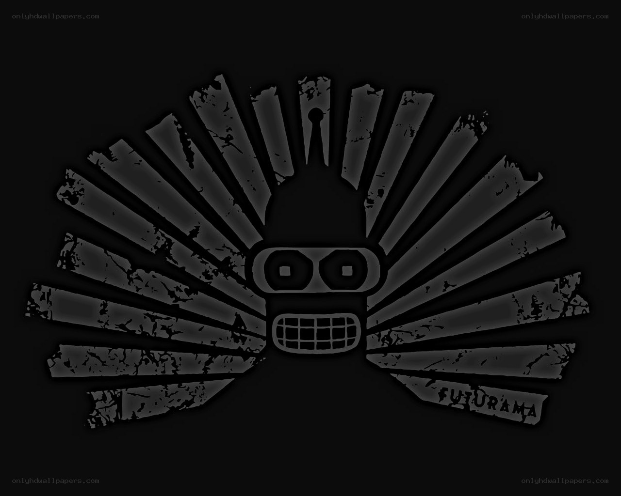 Futurama logo with sunburst