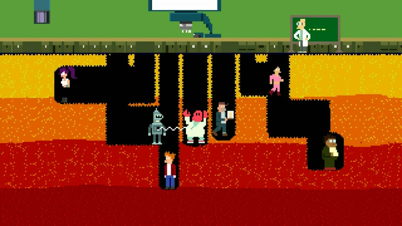 Futurama pixel art scene