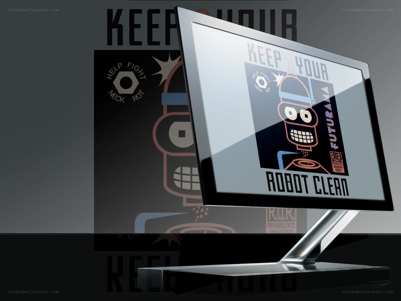 Futurama robot clean poster