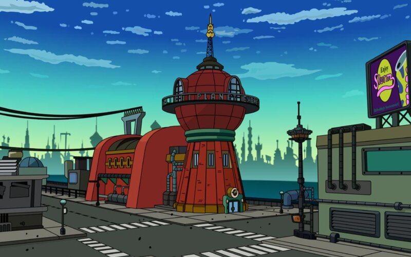 Futurama's Planet Express building