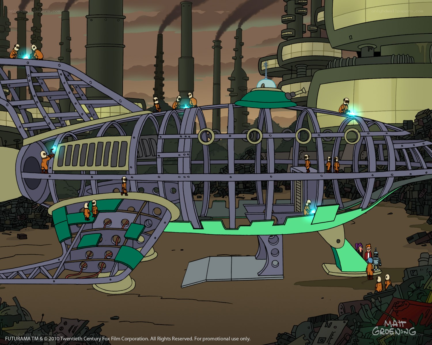 Futurama ship construction