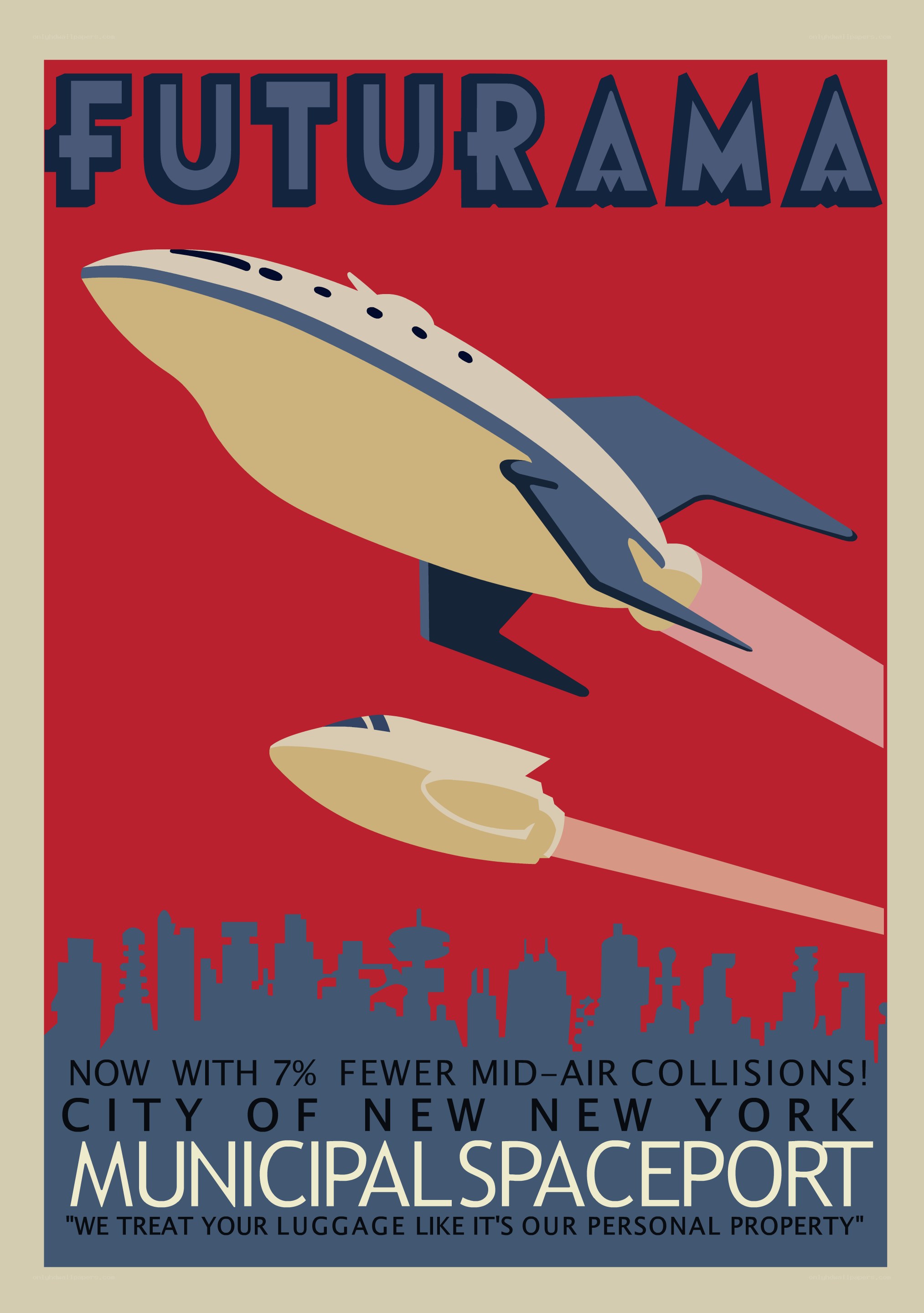 Futurama Spaceport Poster