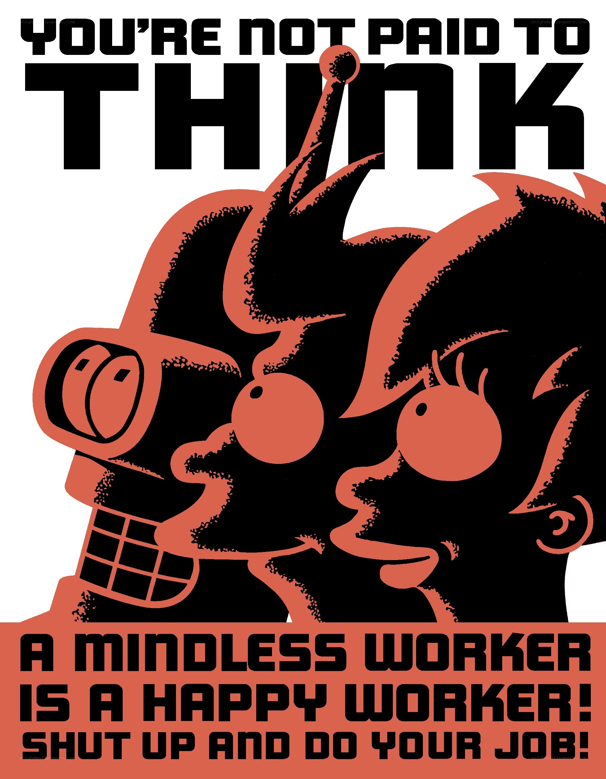 Futurama worker poster