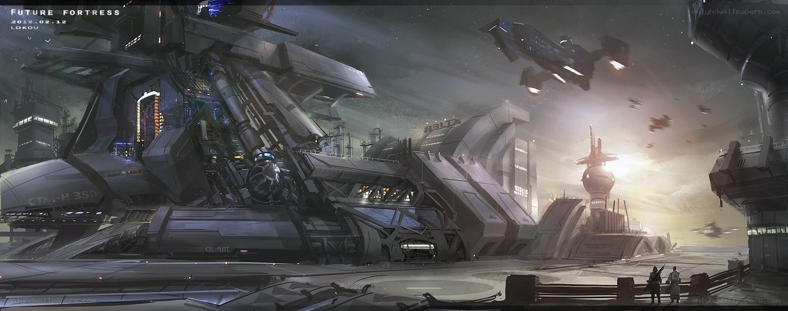 Future fortress concept art