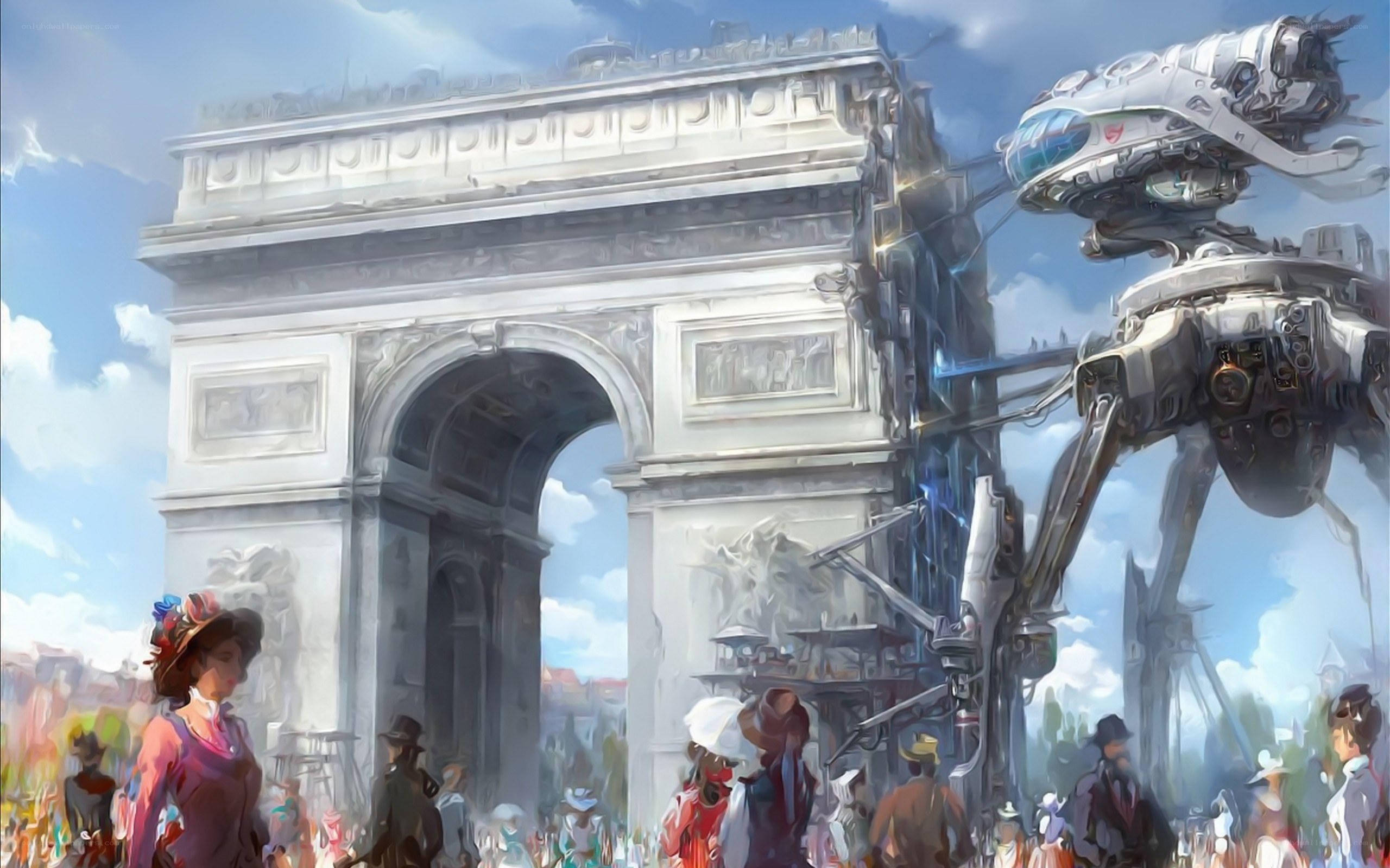 Future Paris with mechs