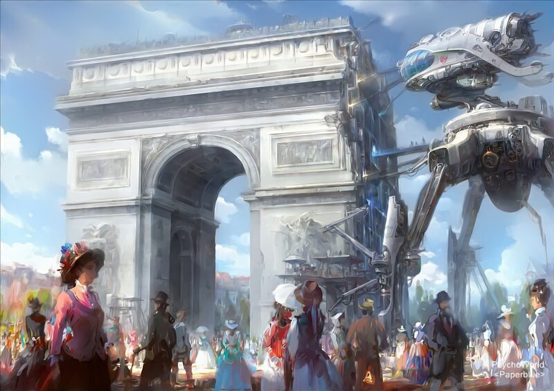Future Paris with mechs