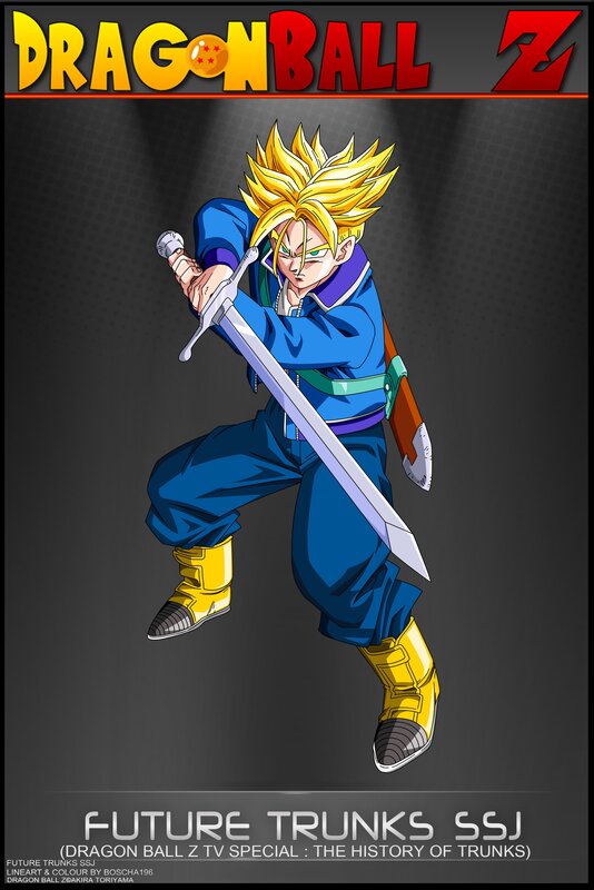 Future Trunks Holding Sword