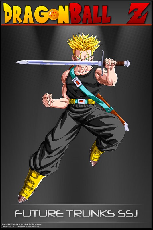 Future Trunks Holding Sword — Yellow