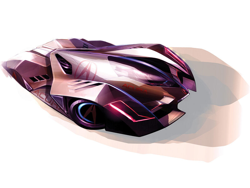 futuristic acura concept car
