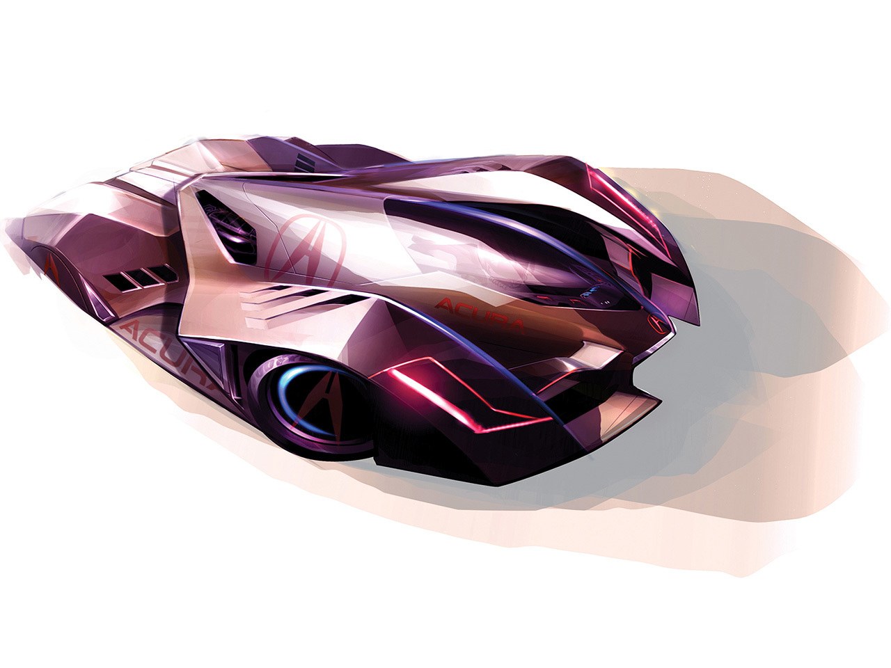 futuristic acura concept car
