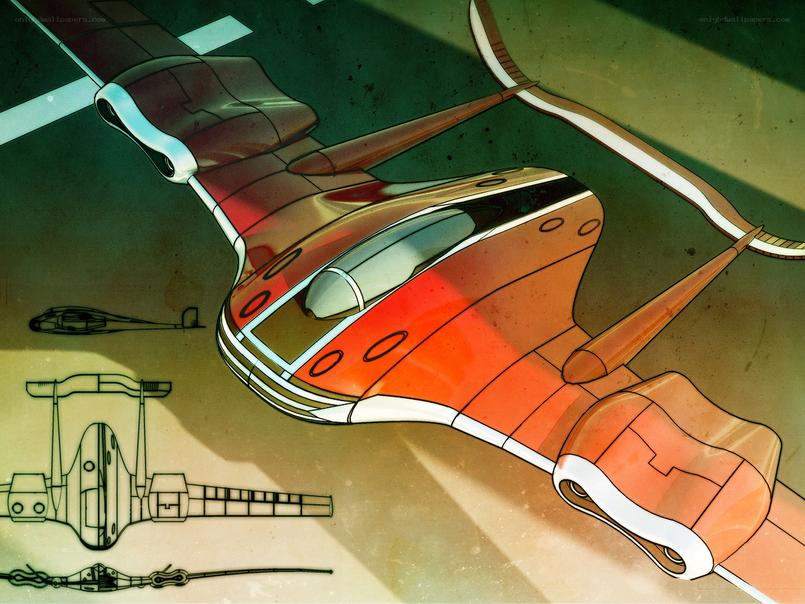futuristic aircraft concept art