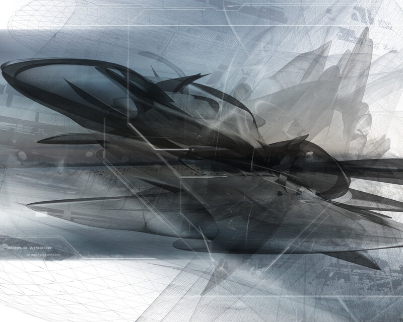 Futuristic Aircraft Design — Gray