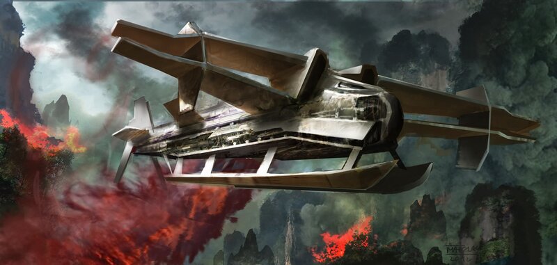Futuristic Aircraft — Gray