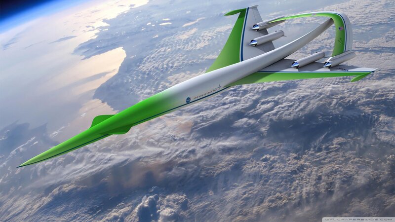futuristic aircraft in orbit