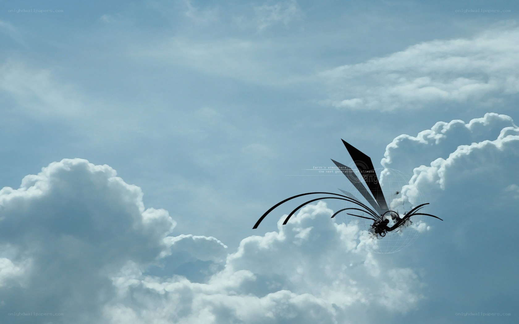 futuristic aircraft in the sky