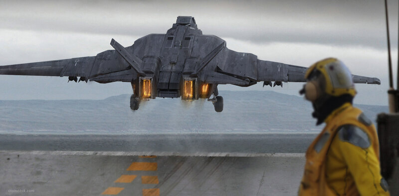 Futuristic Aircraft Landing