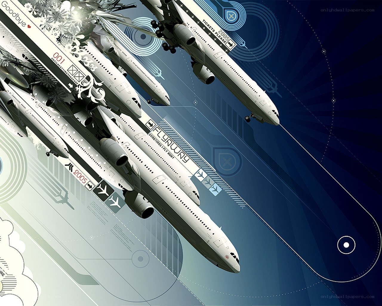 Futuristic Airplane Flight Design