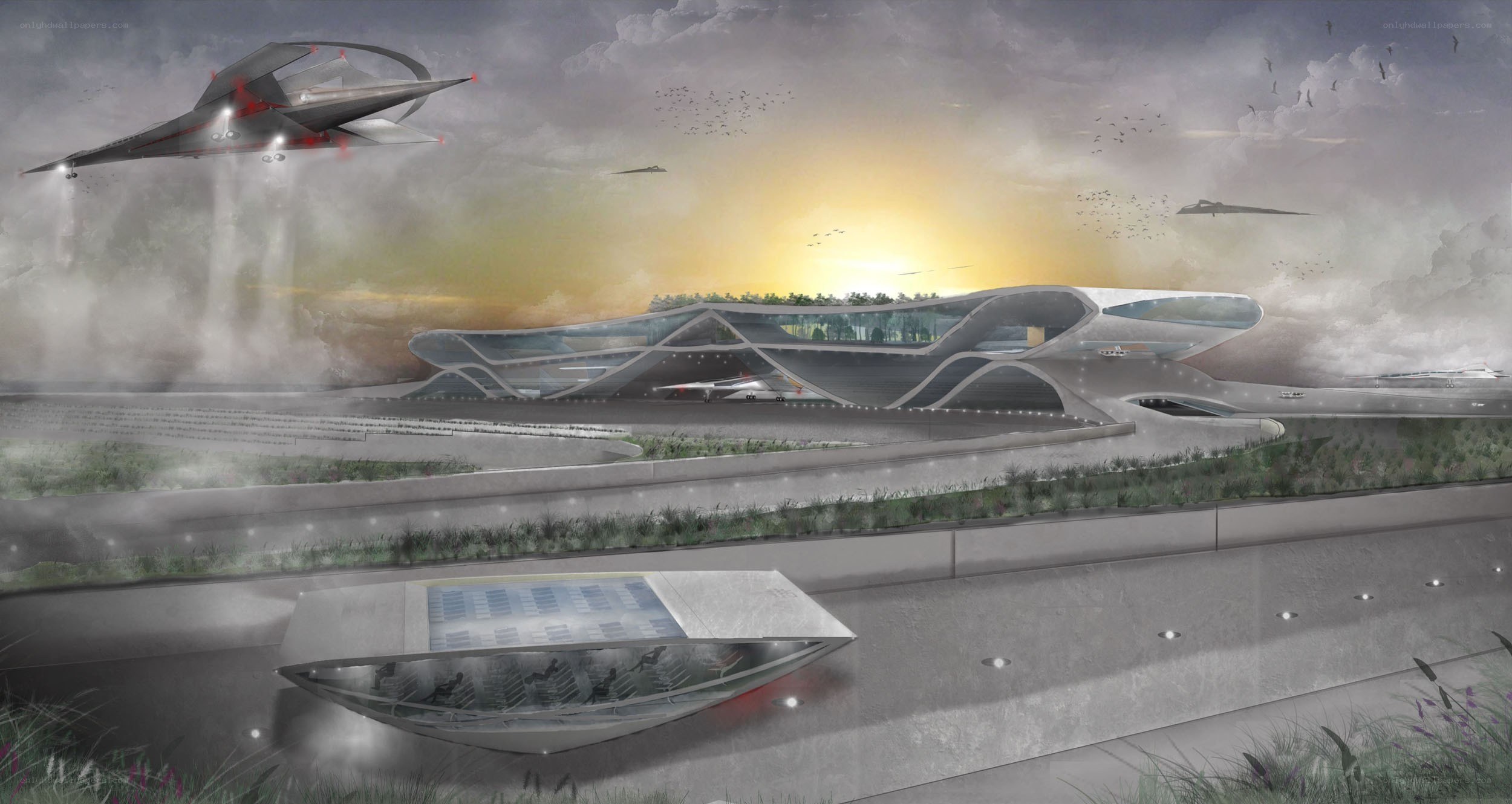Futuristic airport concept