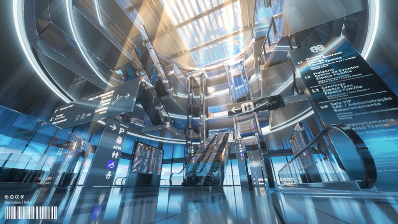 Futuristic Airport Terminal