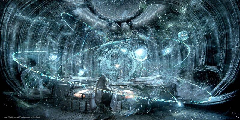 futuristic alien chamber