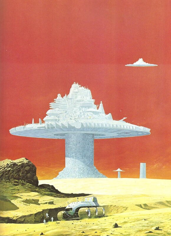 Futuristic Alien City — Red