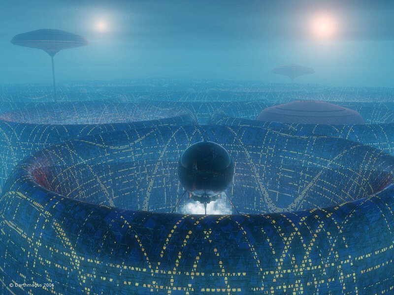 futuristic alien cityscape