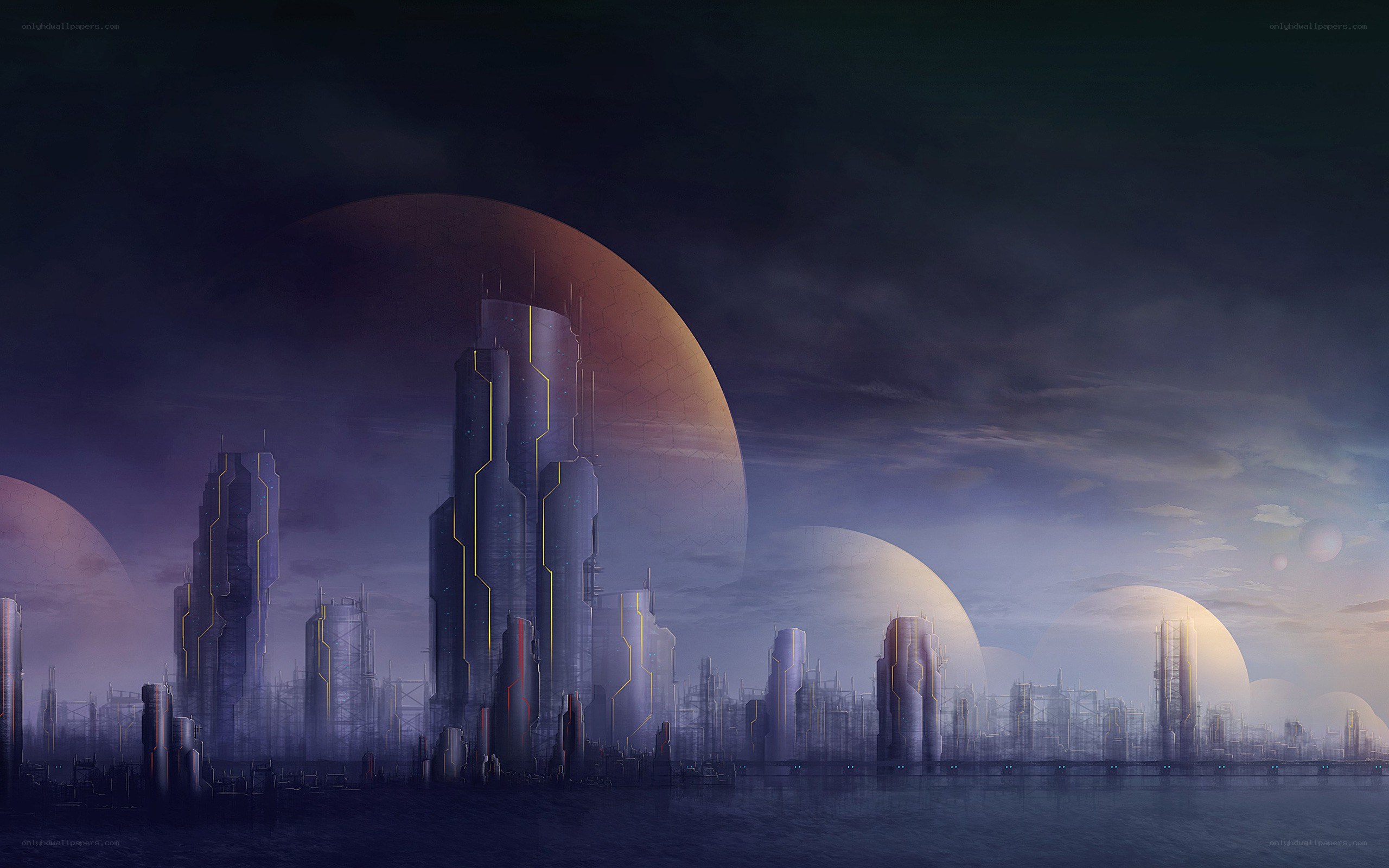 futuristic alien cityscape