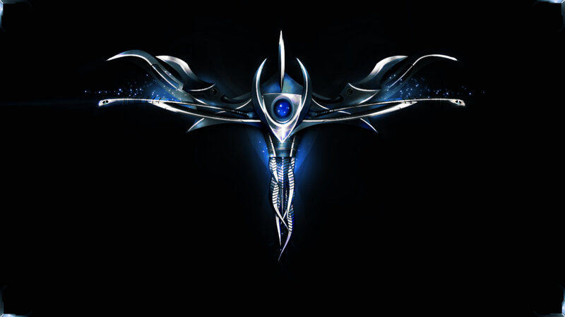 futuristic alien emblem