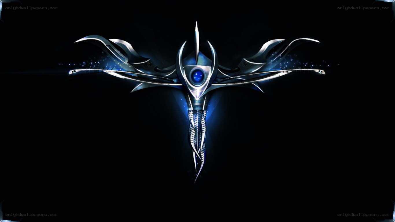 futuristic alien emblem