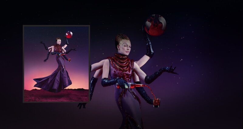 futuristic alien figure