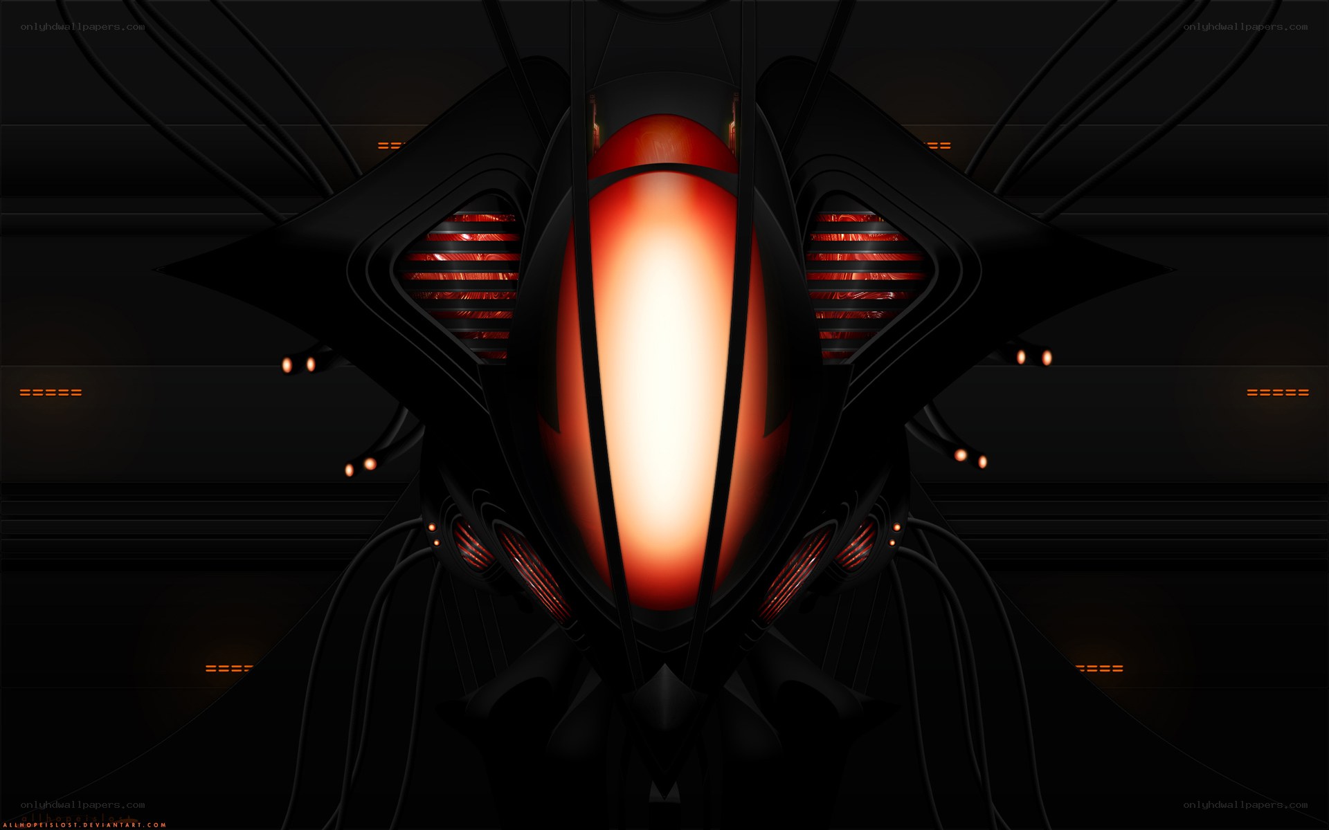 futuristic alien interface
