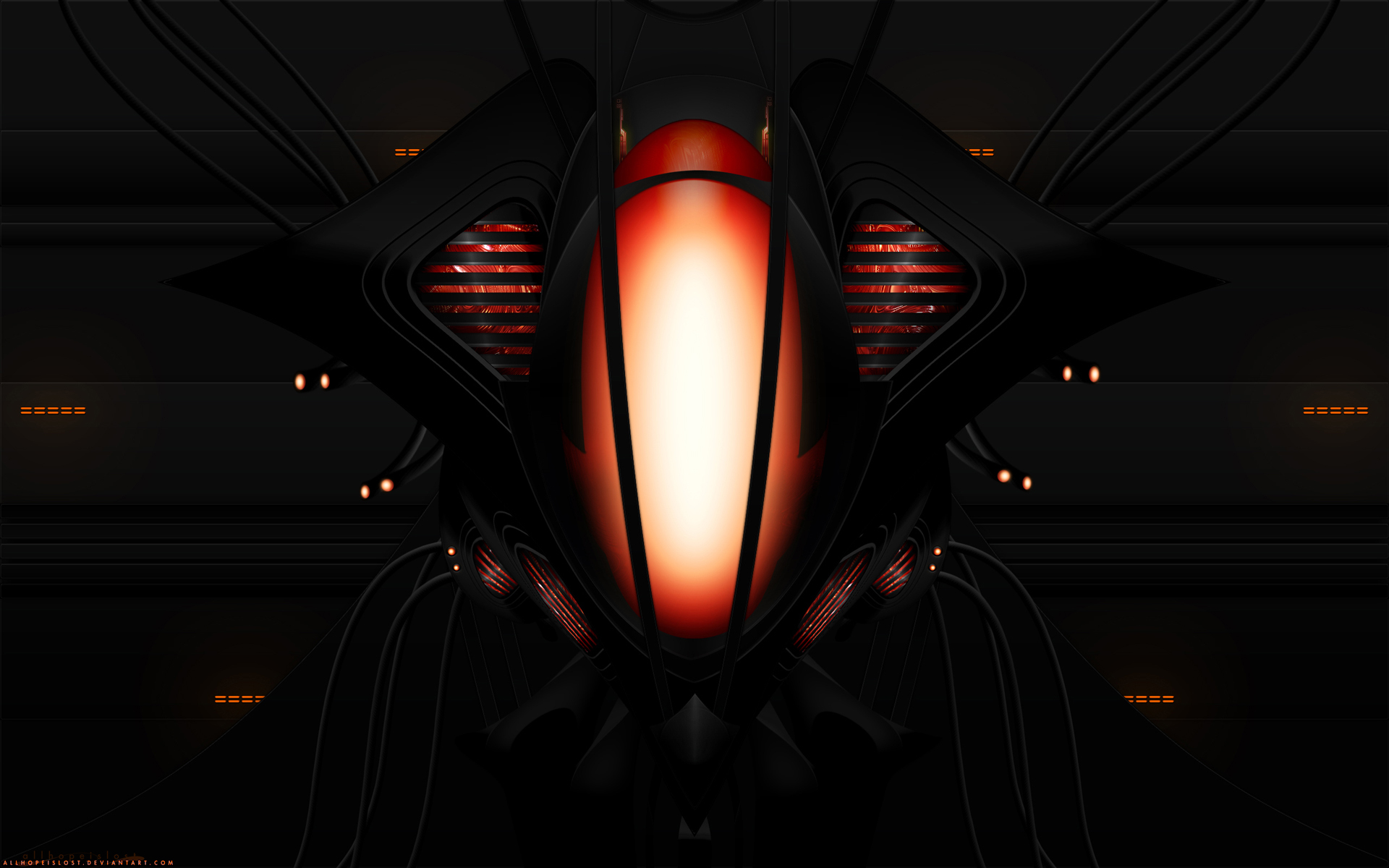futuristic alien interface