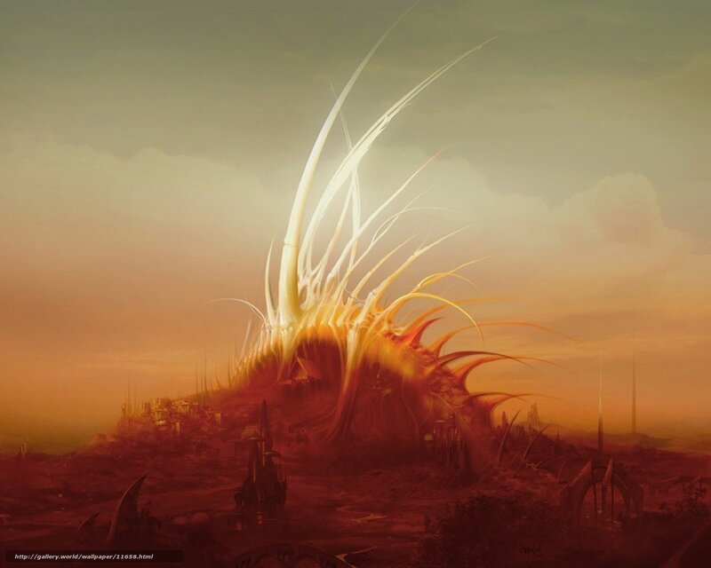 Futuristic alien landscape
