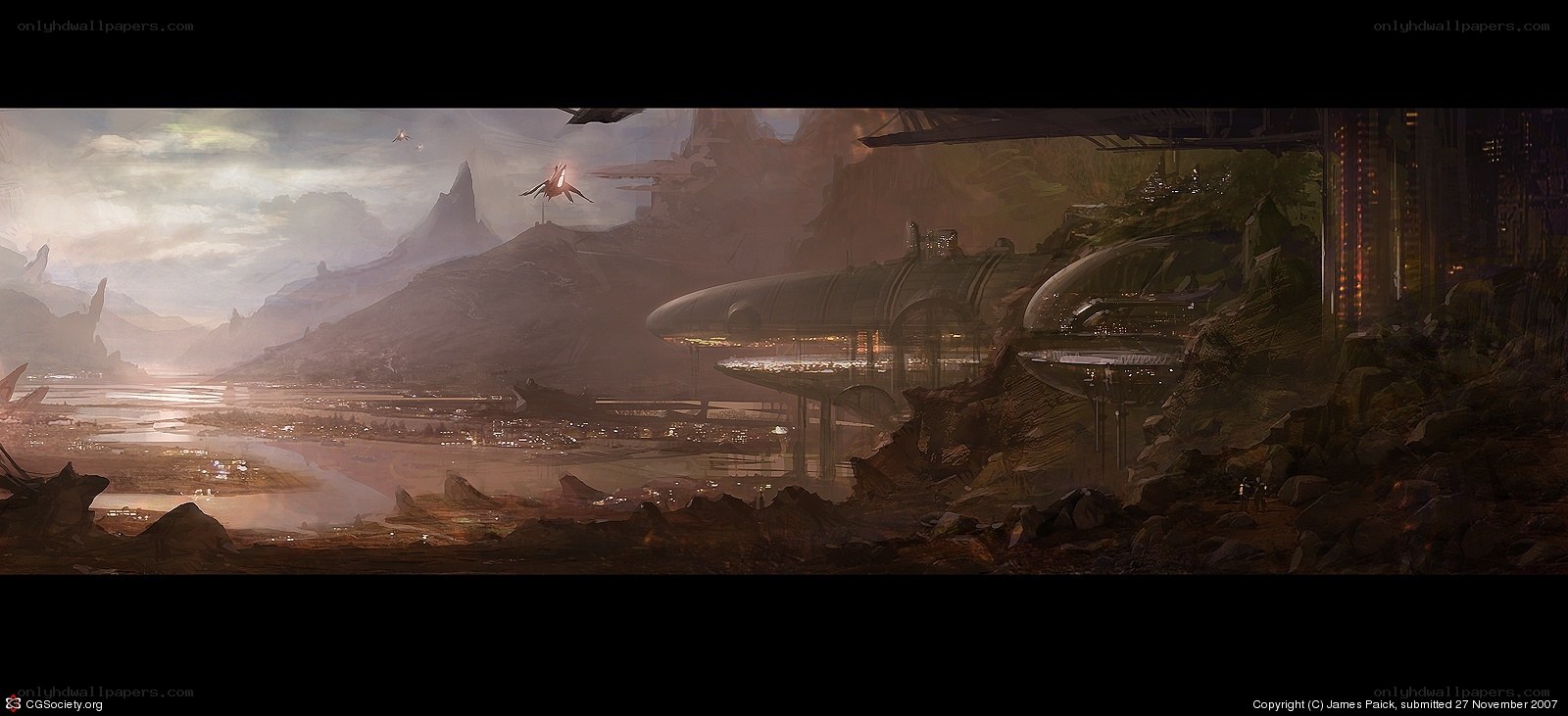 futuristic alien landscape