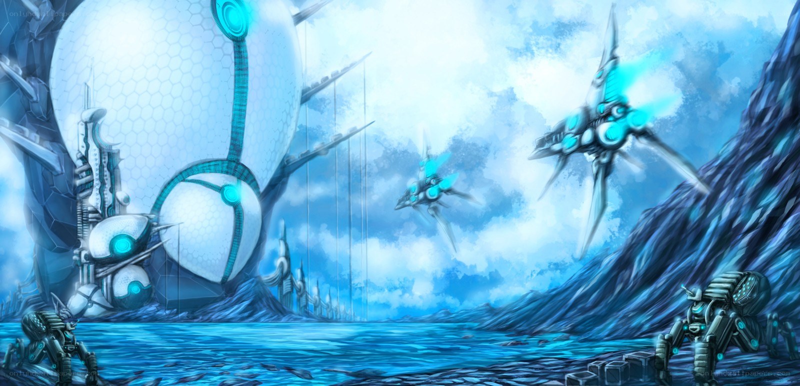 futuristic alien landscape