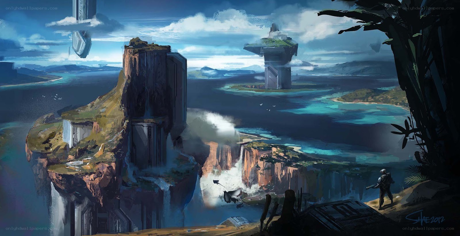 futuristic alien landscape