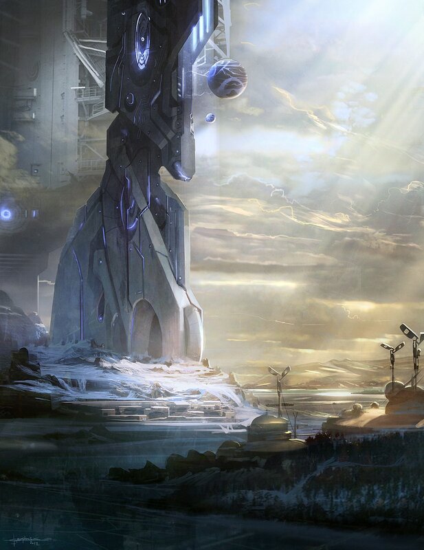 futuristic alien landscape