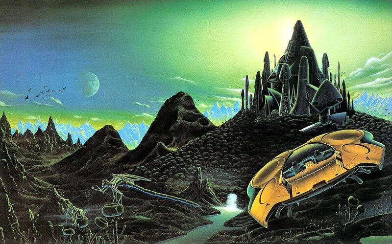 futuristic alien landscape