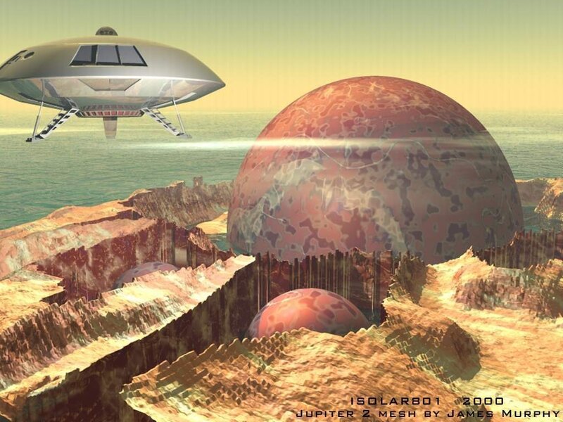 Futuristic alien landscape