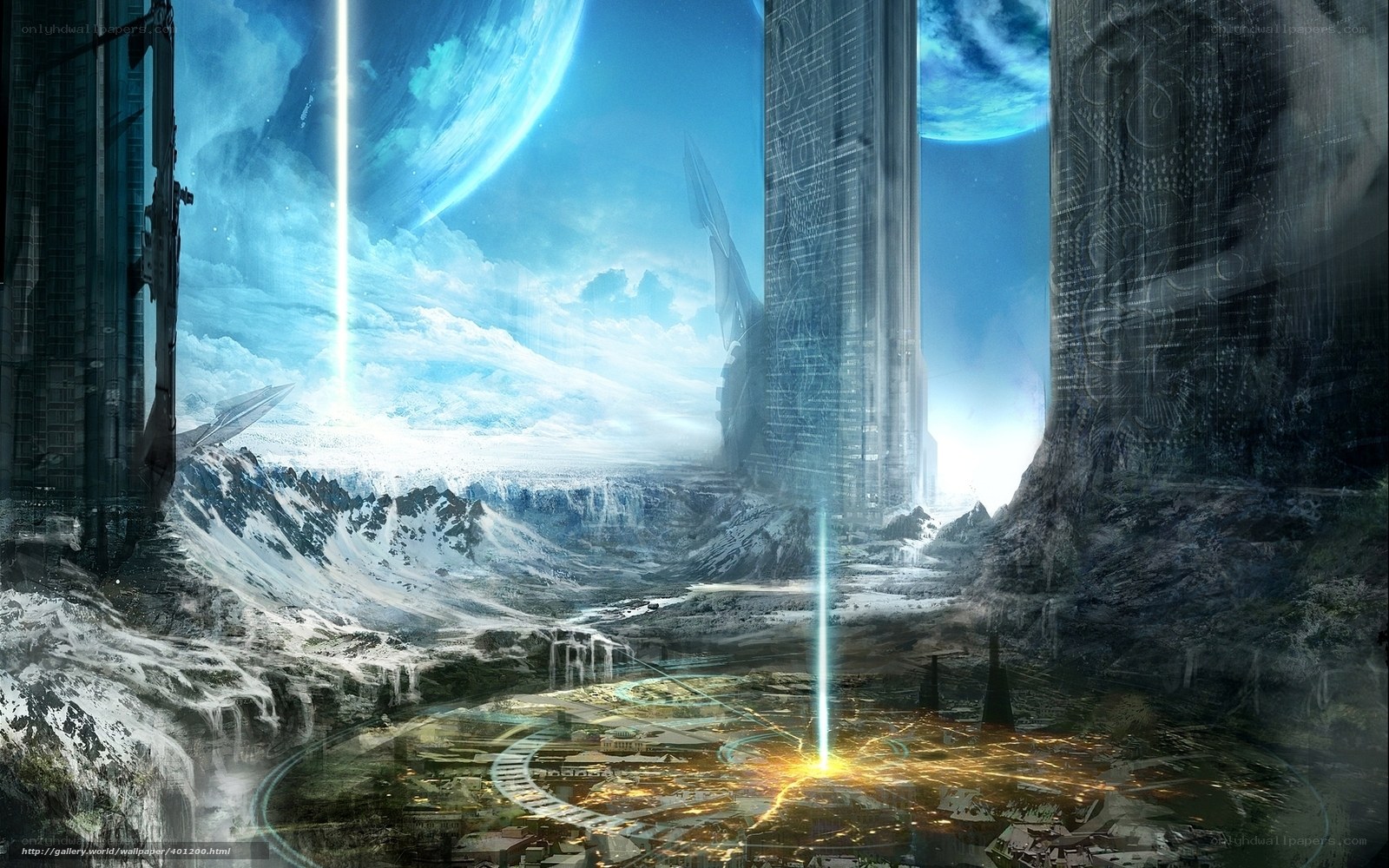 futuristic alien landscape